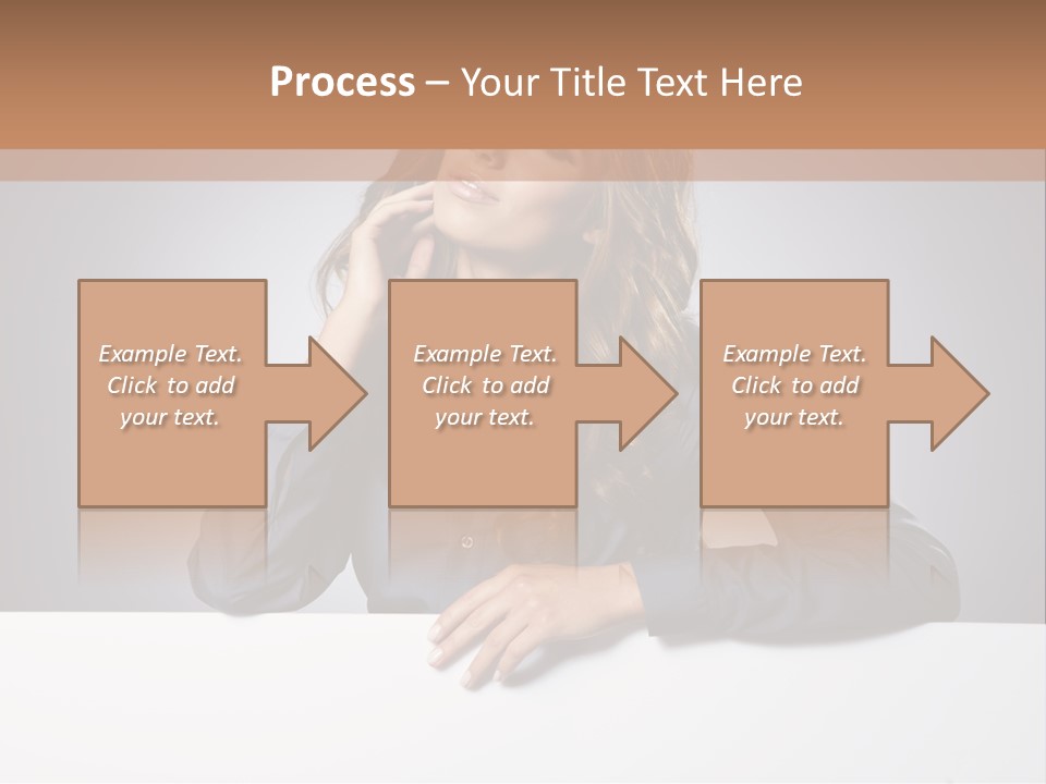 Blank Woman Presenting PowerPoint Template