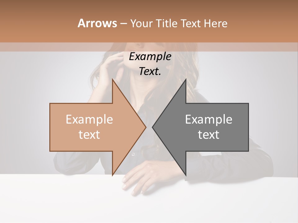 Blank Woman Presenting PowerPoint Template