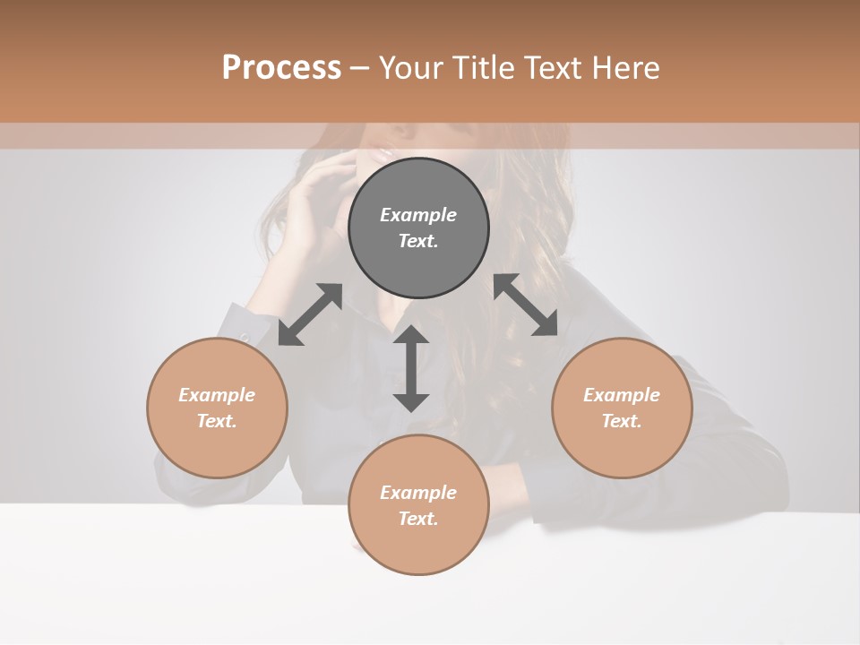 Blank Woman Presenting PowerPoint Template