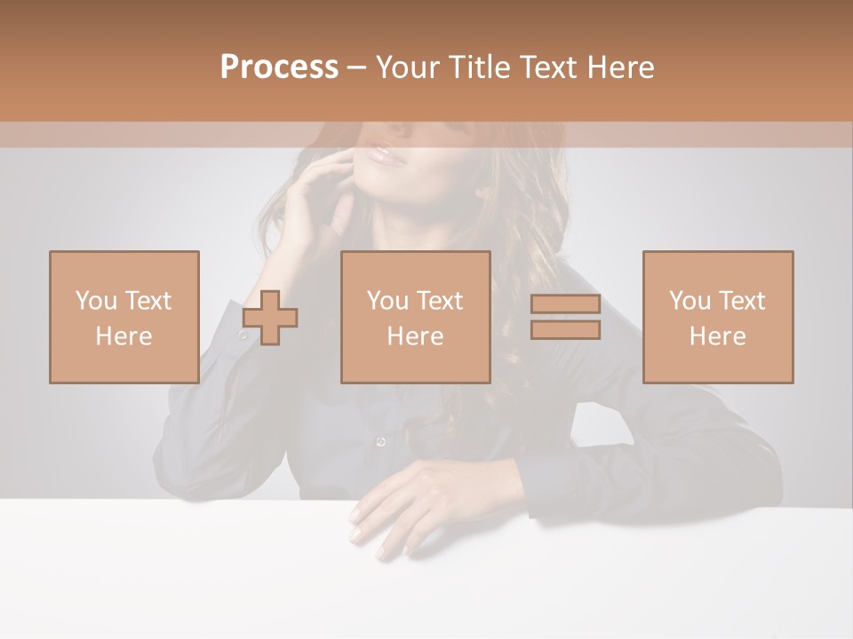 Blank Woman Presenting PowerPoint Template