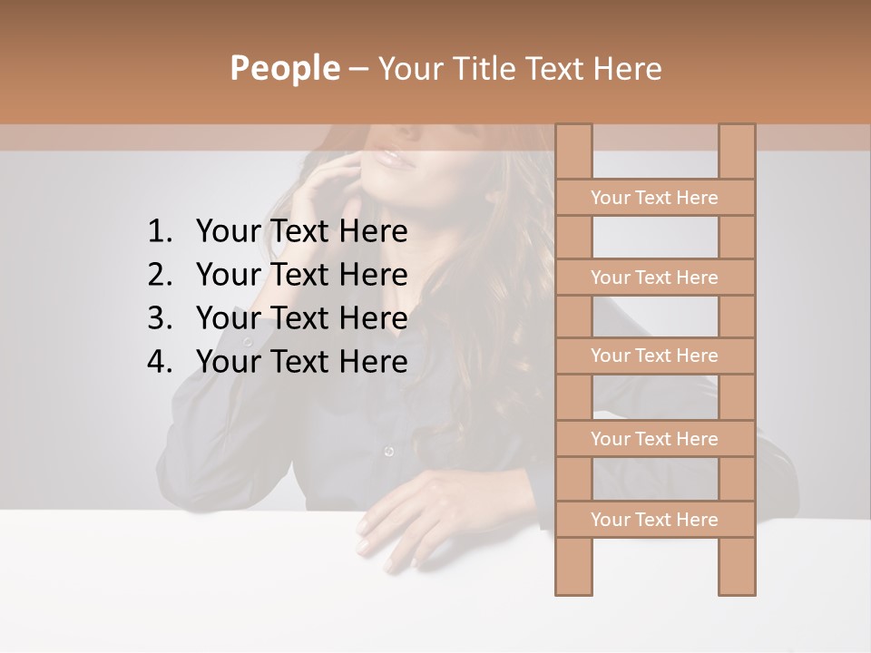 Blank Woman Presenting PowerPoint Template