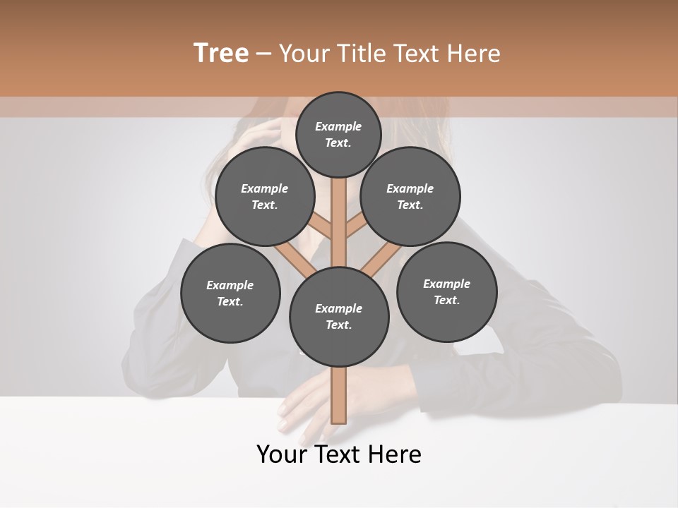 Blank Woman Presenting PowerPoint Template