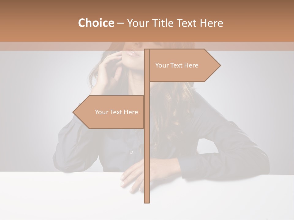 Blank Woman Presenting PowerPoint Template