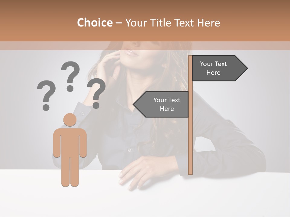 Blank Woman Presenting PowerPoint Template