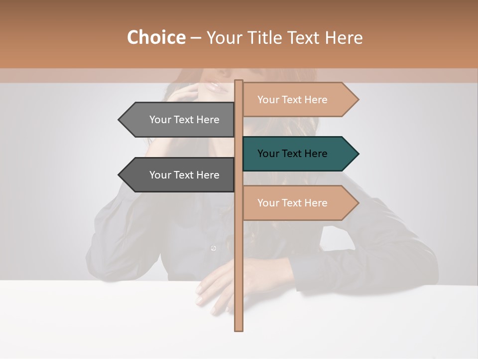 Blank Woman Presenting PowerPoint Template