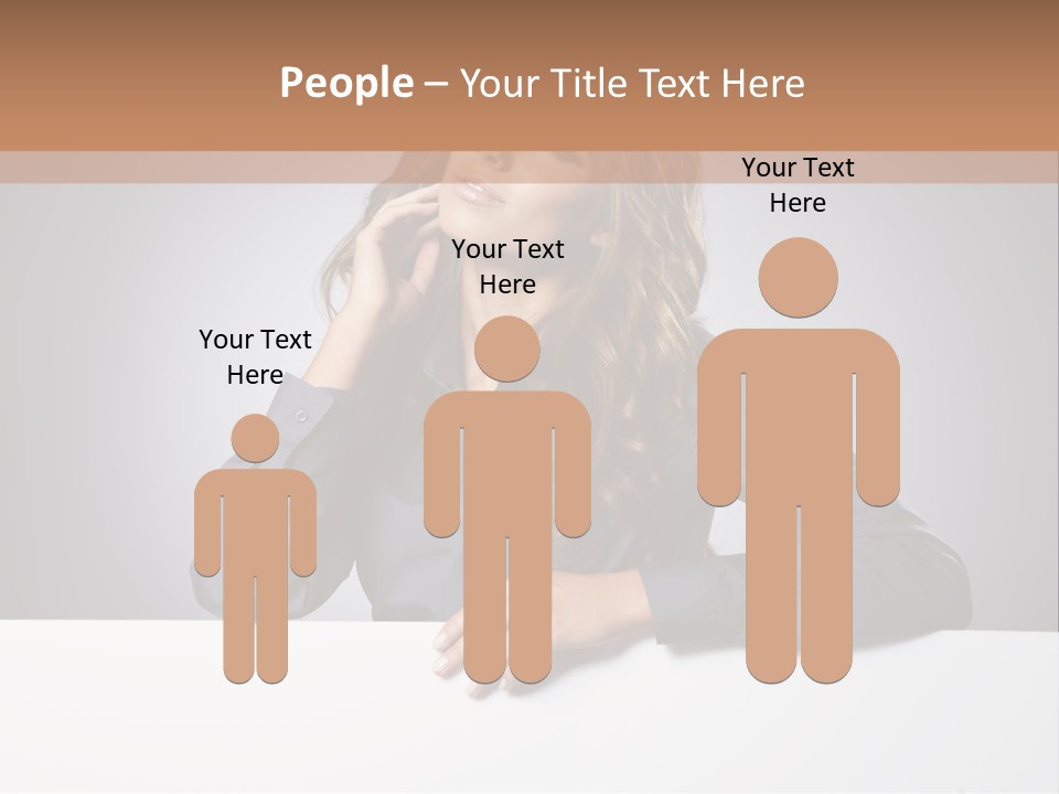 Blank Woman Presenting PowerPoint Template