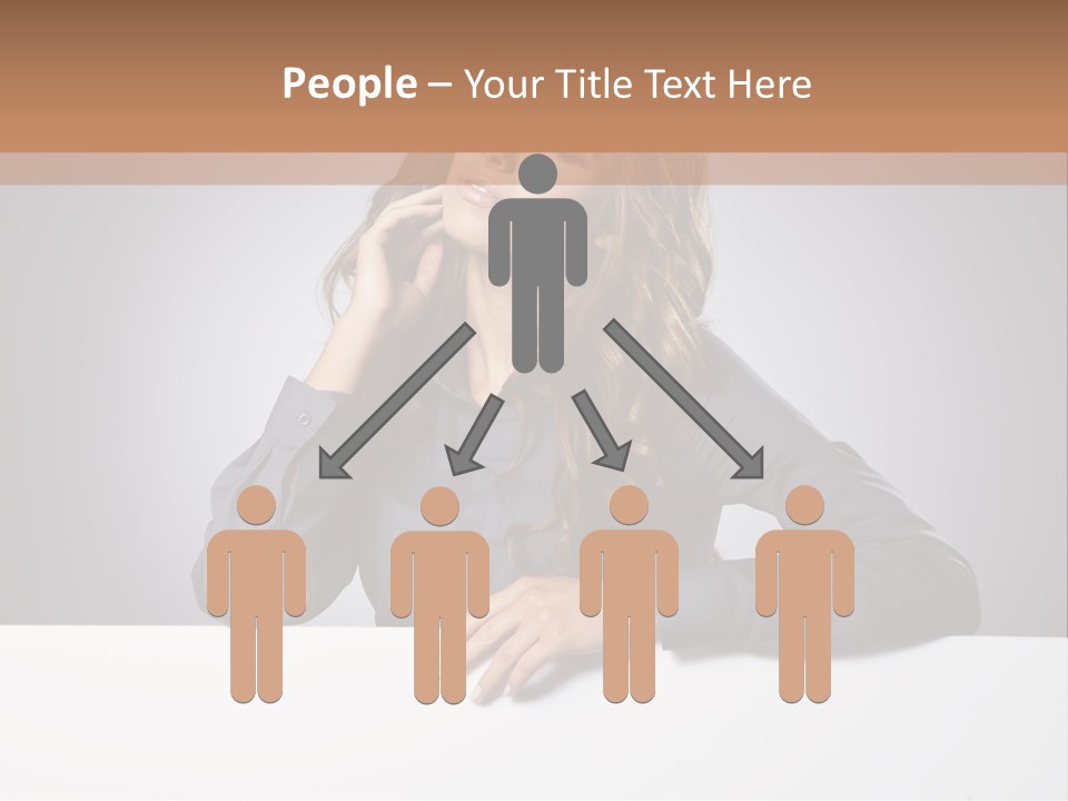 Blank Woman Presenting PowerPoint Template