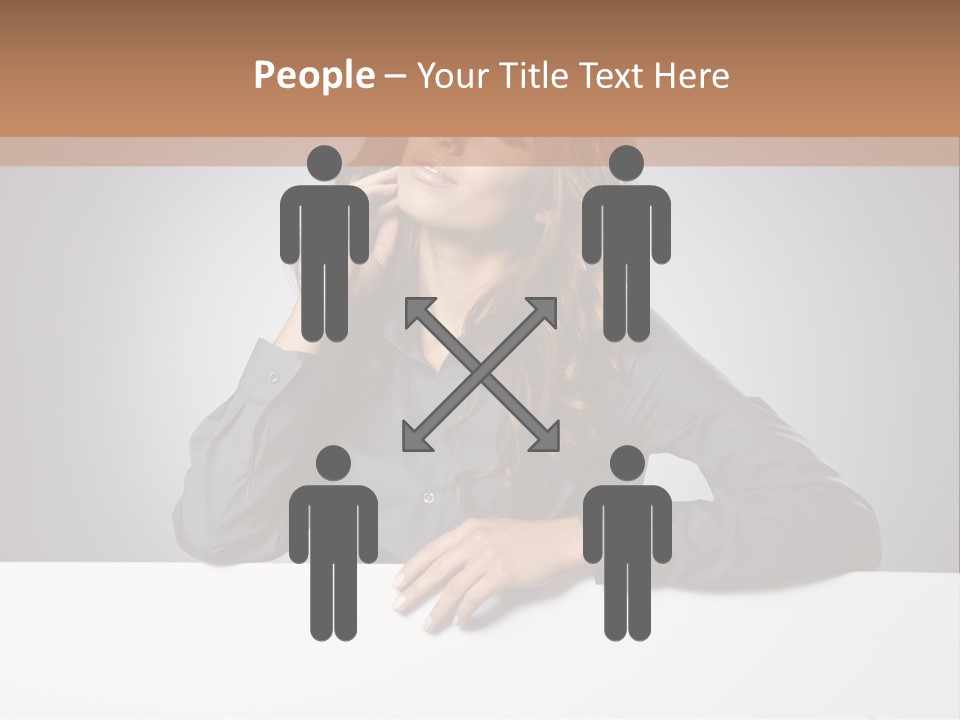 Blank Woman Presenting PowerPoint Template