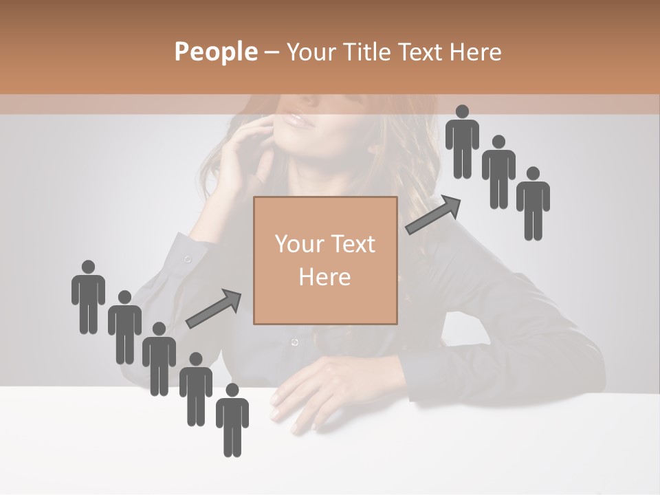 Blank Woman Presenting PowerPoint Template