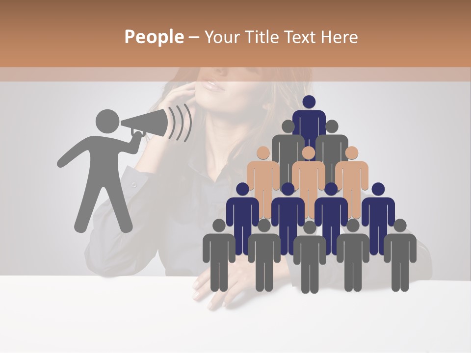 Blank Woman Presenting PowerPoint Template