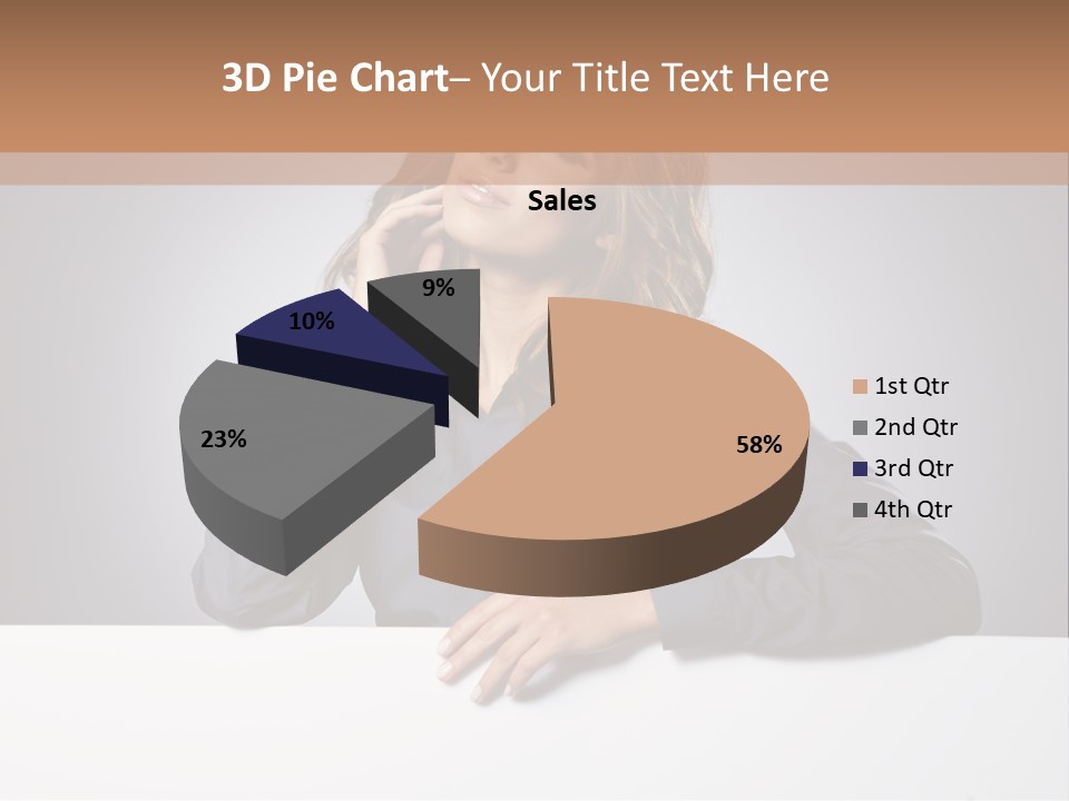 Blank Woman Presenting PowerPoint Template