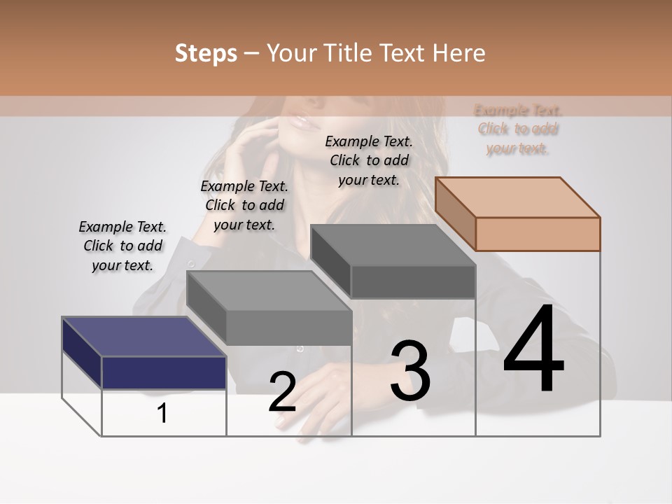 Blank Woman Presenting PowerPoint Template