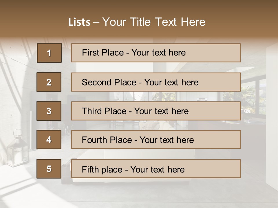 Sunny Large Interior PowerPoint Template