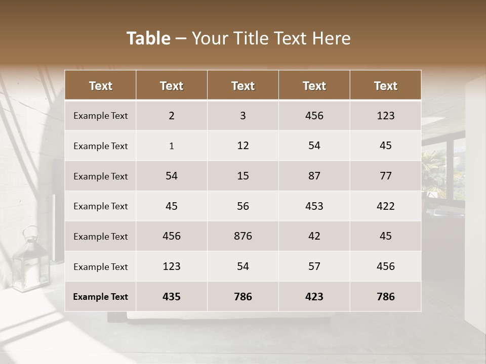 Sunny Large Interior PowerPoint Template