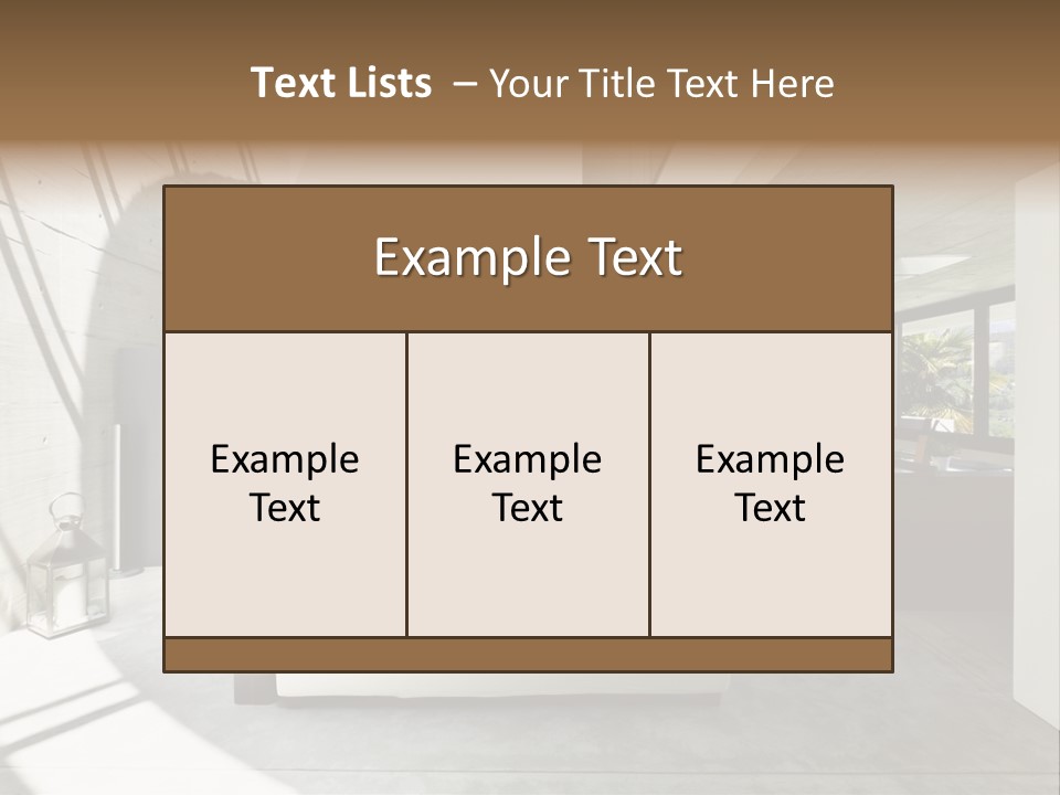 Sunny Large Interior PowerPoint Template