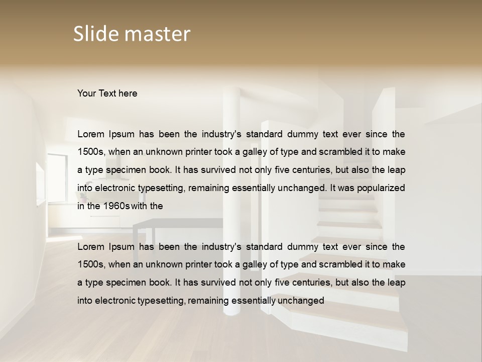 View Loft Wall PowerPoint Template