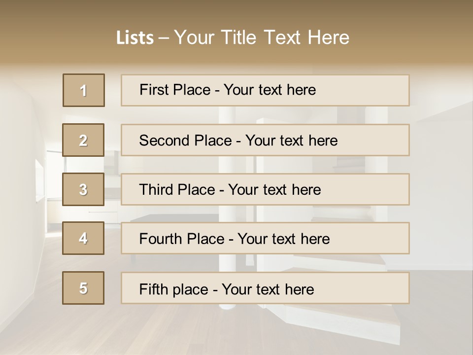 View Loft Wall PowerPoint Template
