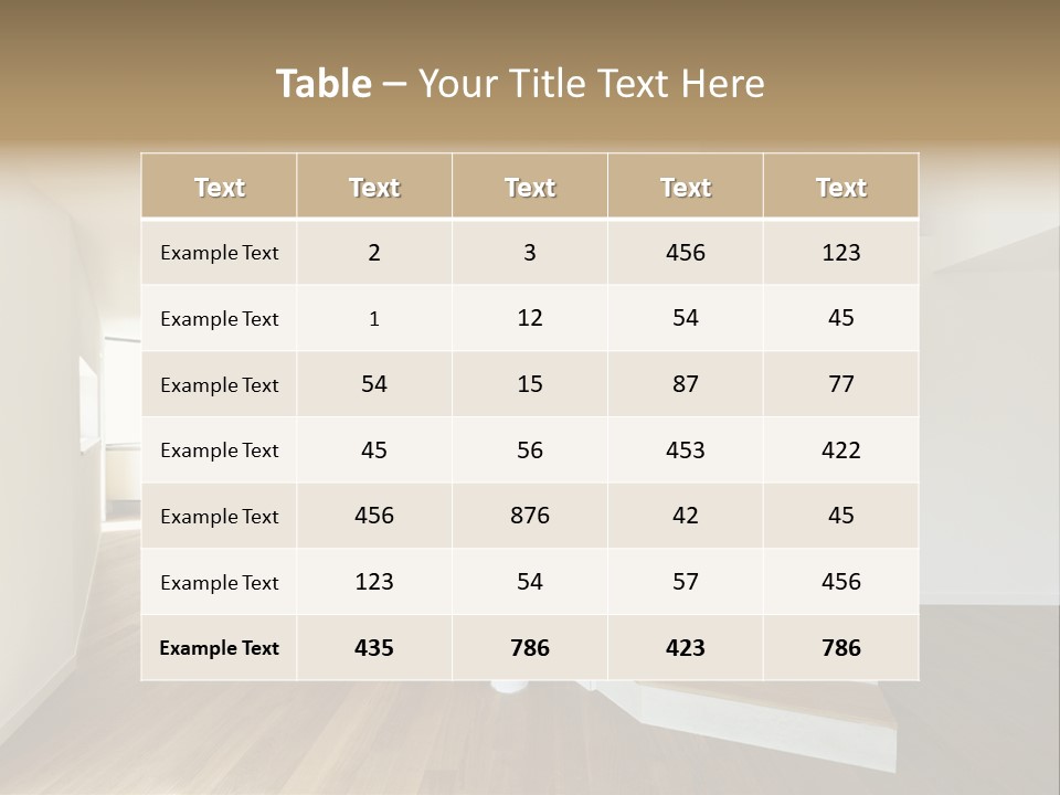 View Loft Wall PowerPoint Template