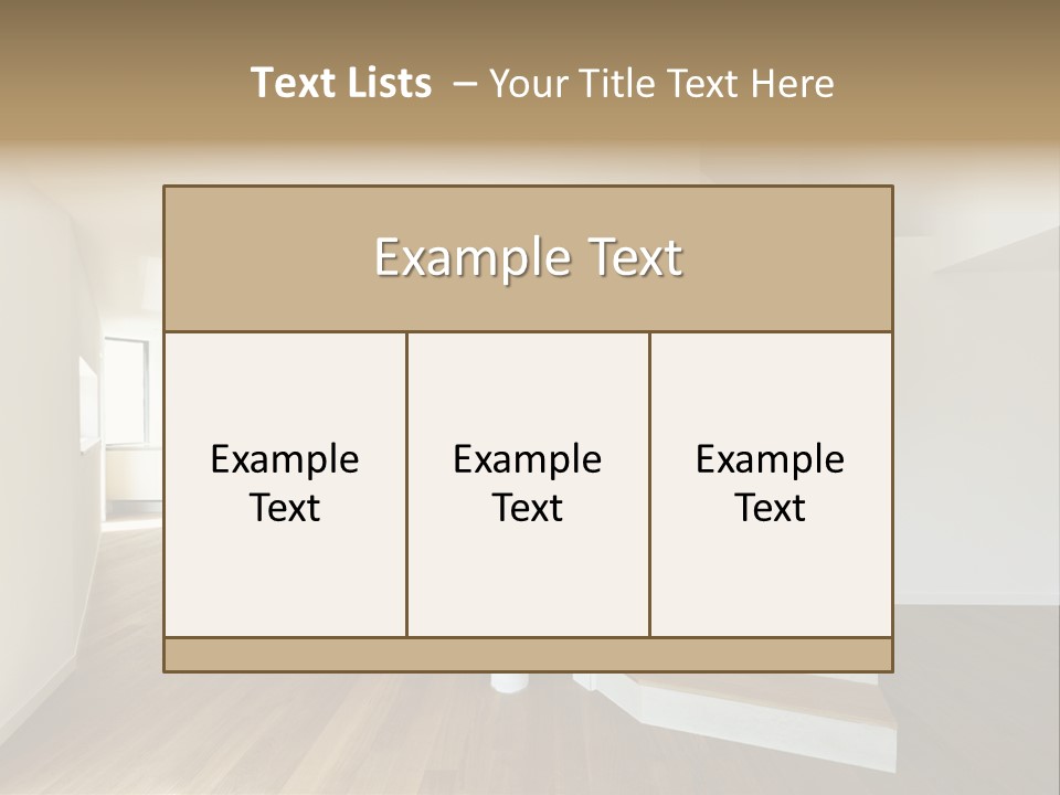 View Loft Wall PowerPoint Template
