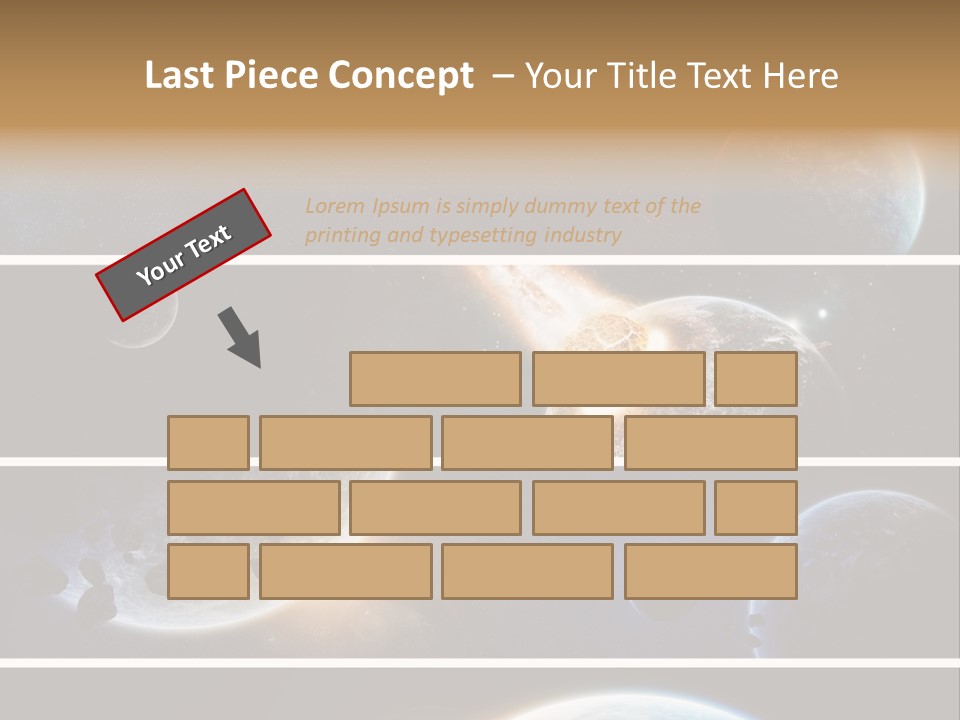 Space Alien Button PowerPoint Template