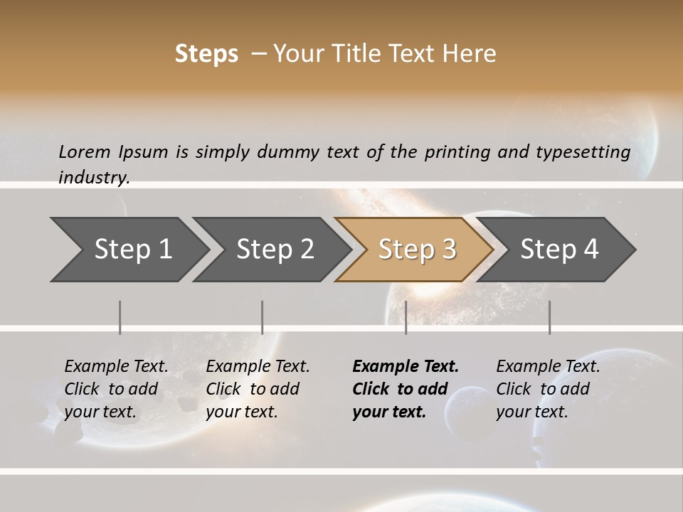 Space Alien Button PowerPoint Template