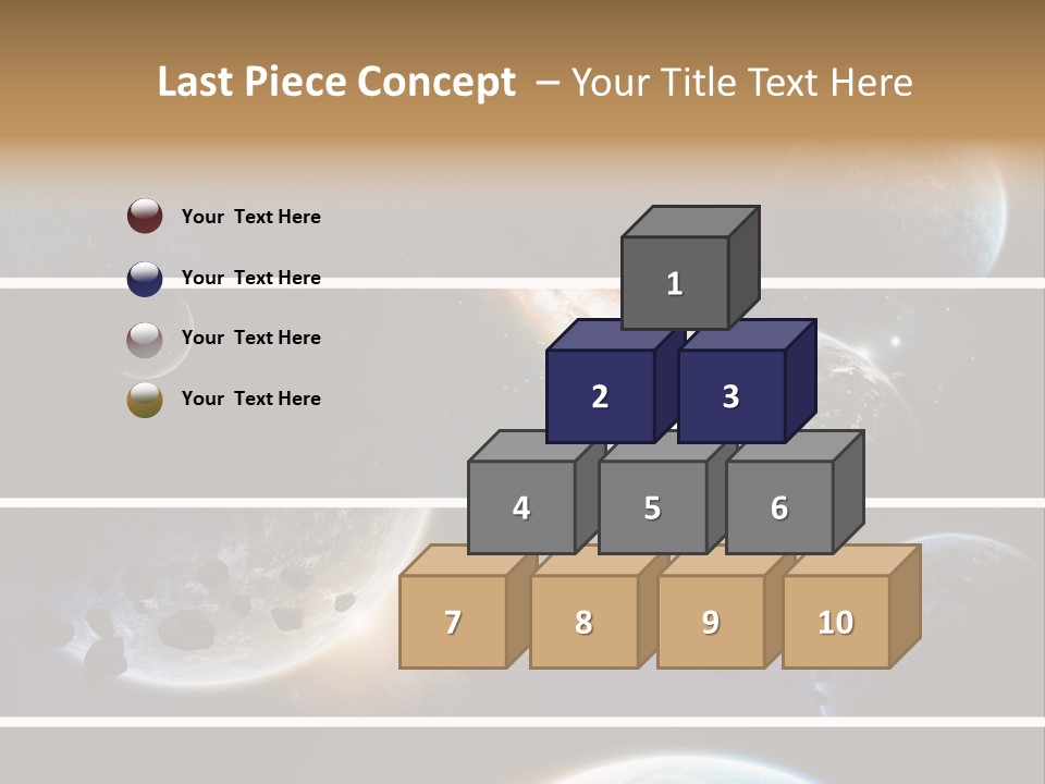 Space Alien Button PowerPoint Template