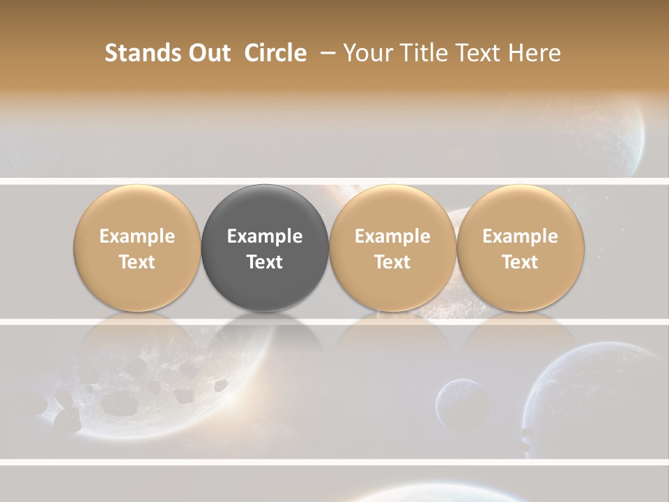 Space Alien Button PowerPoint Template