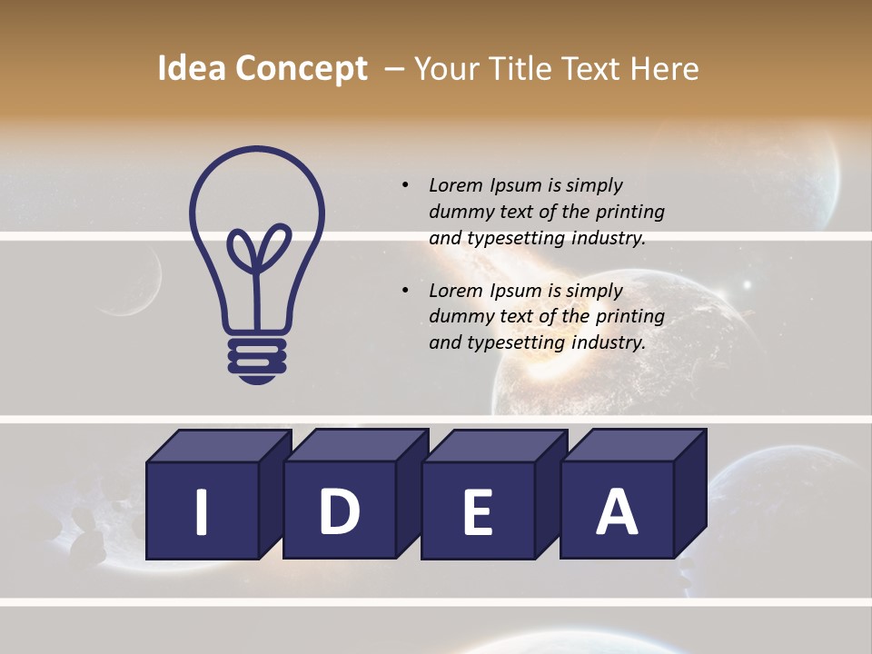 Space Alien Button PowerPoint Template