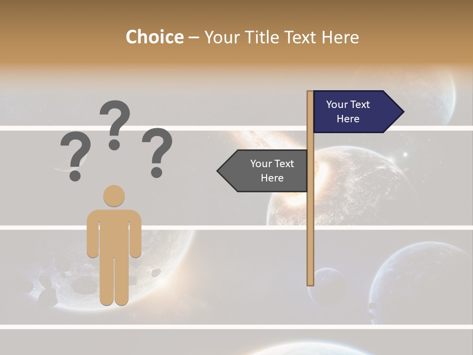Space Alien Button PowerPoint Template