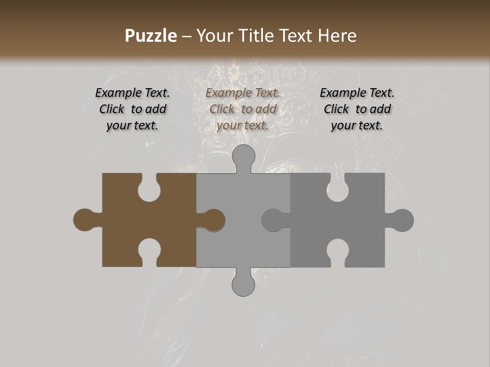 Luxurious Venetian Mask Isolated On Black PowerPoint Template