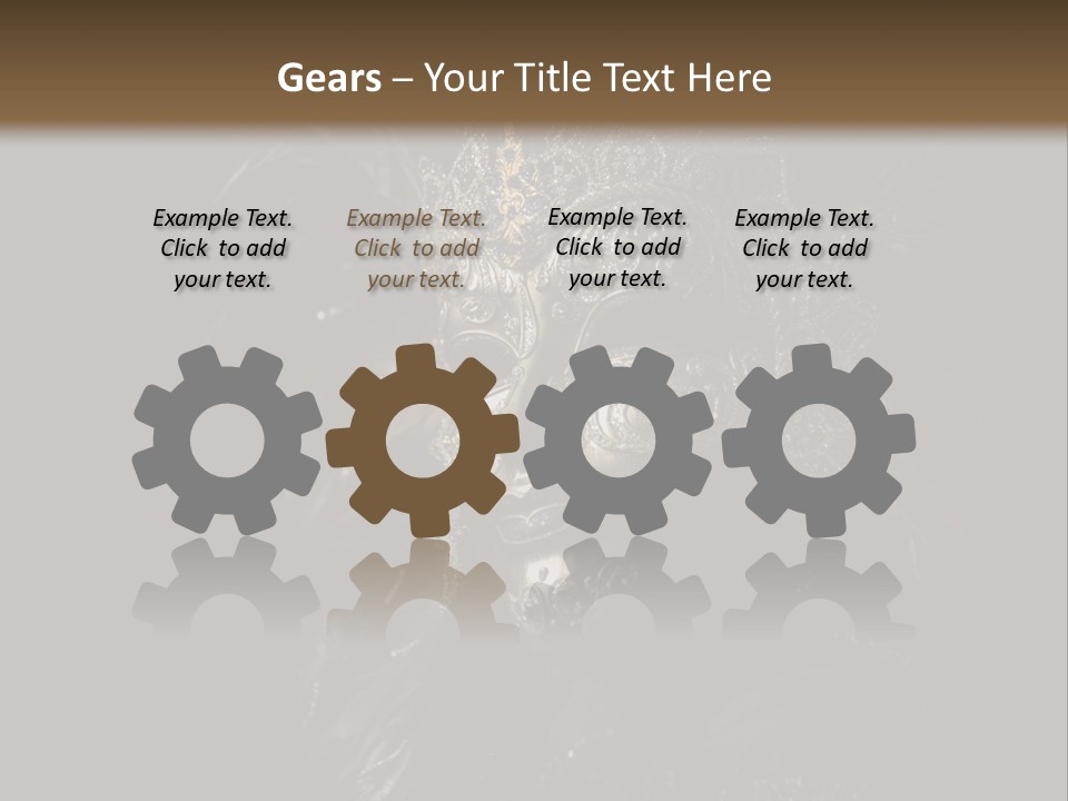 Luxurious Venetian Mask Isolated On Black PowerPoint Template