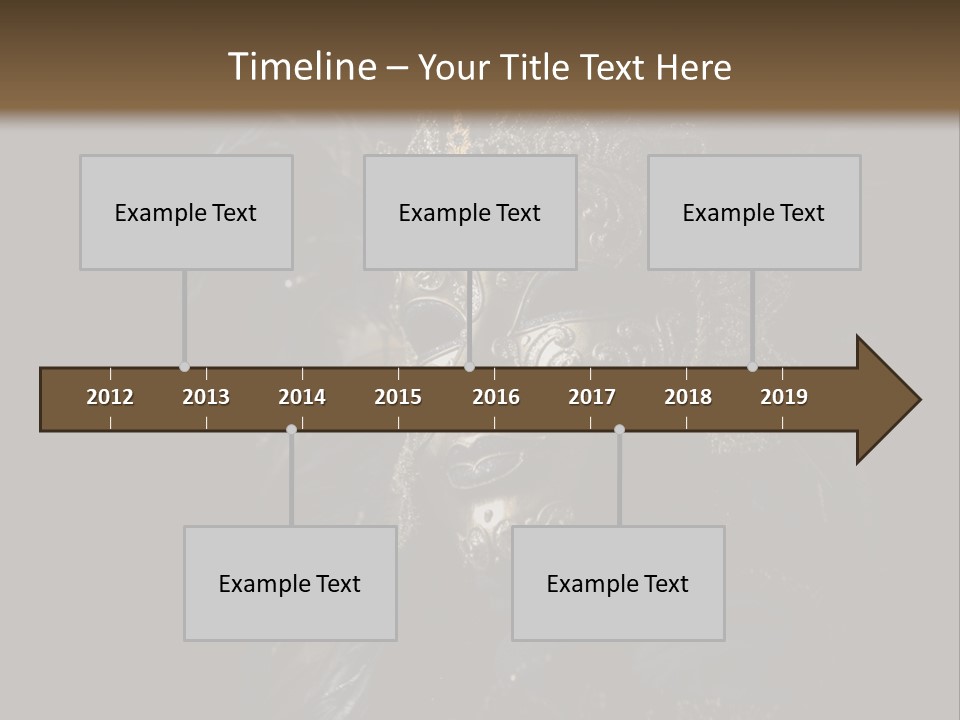 Luxurious Venetian Mask Isolated On Black PowerPoint Template