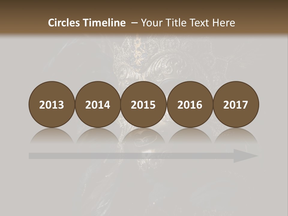 Luxurious Venetian Mask Isolated On Black PowerPoint Template