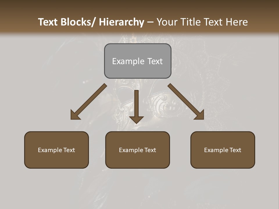 Luxurious Venetian Mask Isolated On Black PowerPoint Template