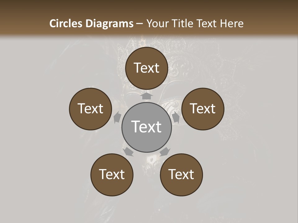 Luxurious Venetian Mask Isolated On Black PowerPoint Template