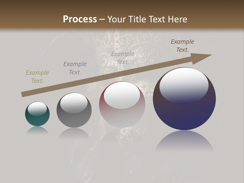 Luxurious Venetian Mask Isolated On Black PowerPoint Template