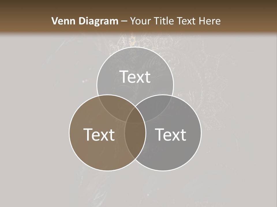 Luxurious Venetian Mask Isolated On Black PowerPoint Template