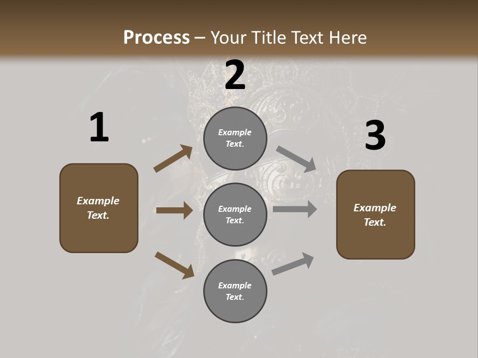 Luxurious Venetian Mask Isolated On Black PowerPoint Template