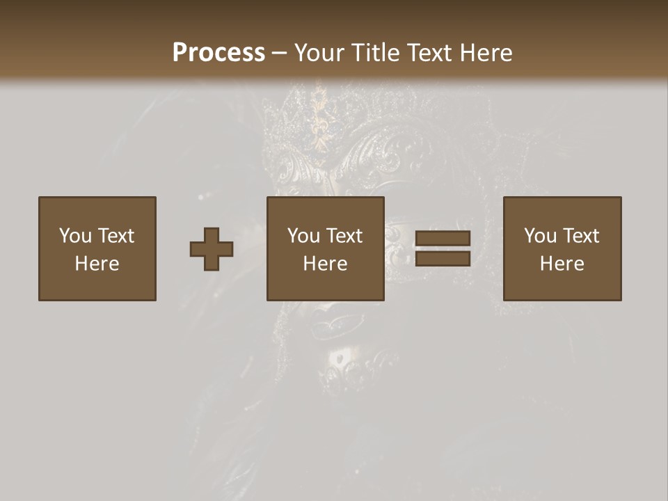 Luxurious Venetian Mask Isolated On Black PowerPoint Template