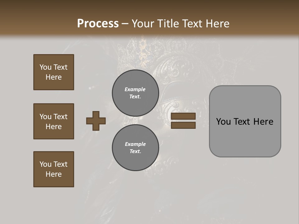 Luxurious Venetian Mask Isolated On Black PowerPoint Template