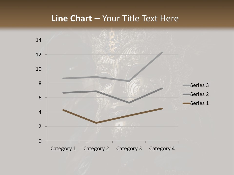 Luxurious Venetian Mask Isolated On Black PowerPoint Template