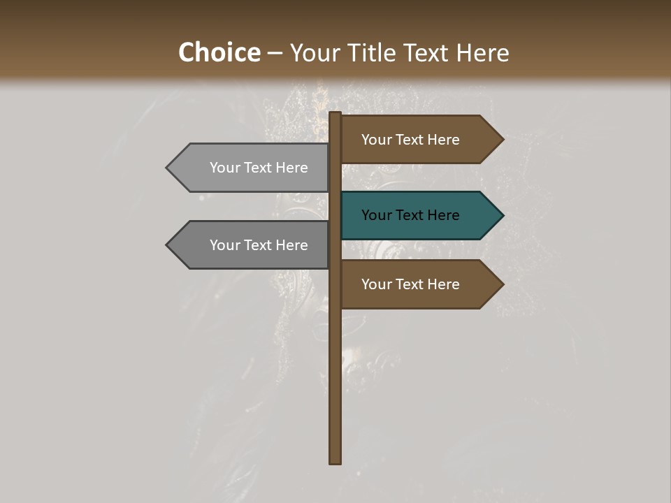 Luxurious Venetian Mask Isolated On Black PowerPoint Template