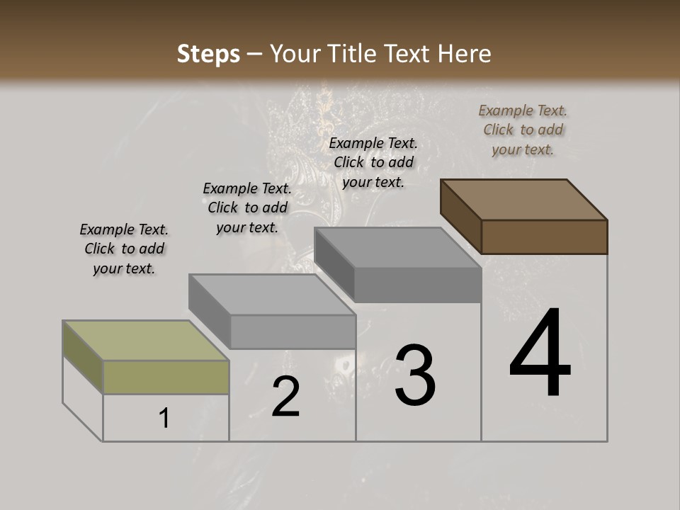 Luxurious Venetian Mask Isolated On Black PowerPoint Template