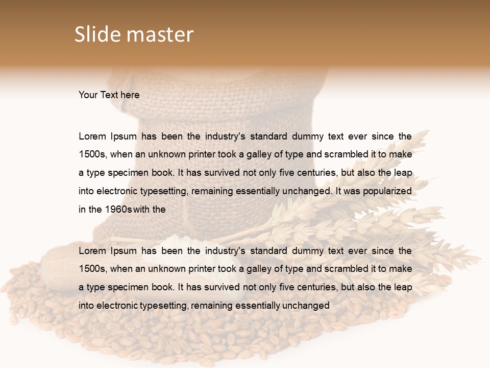 Background Brown Jute PowerPoint Template