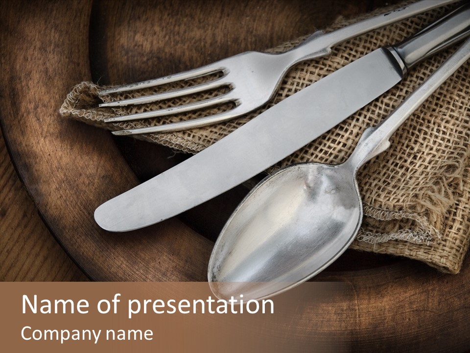 Meal Kitchen Napkin PowerPoint Template