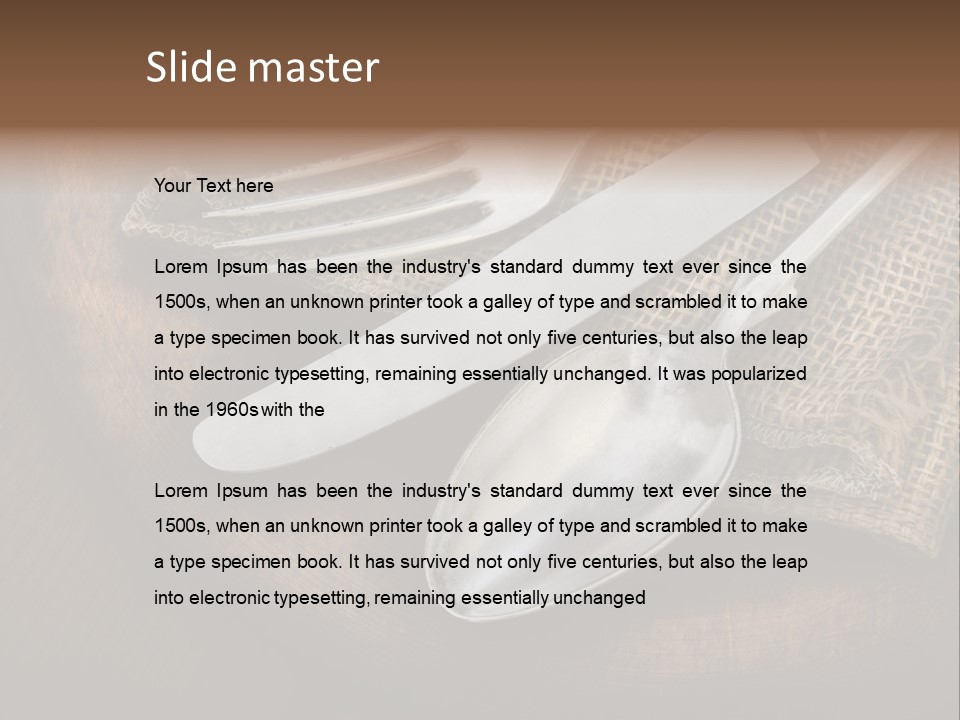 Meal Kitchen Napkin PowerPoint Template