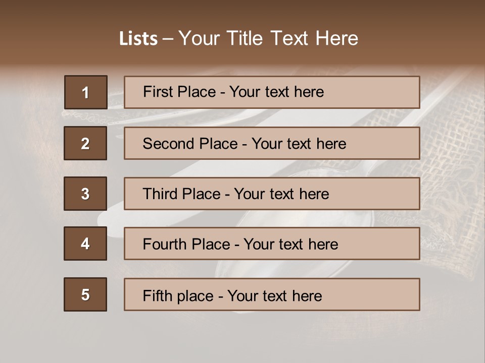 Meal Kitchen Napkin PowerPoint Template