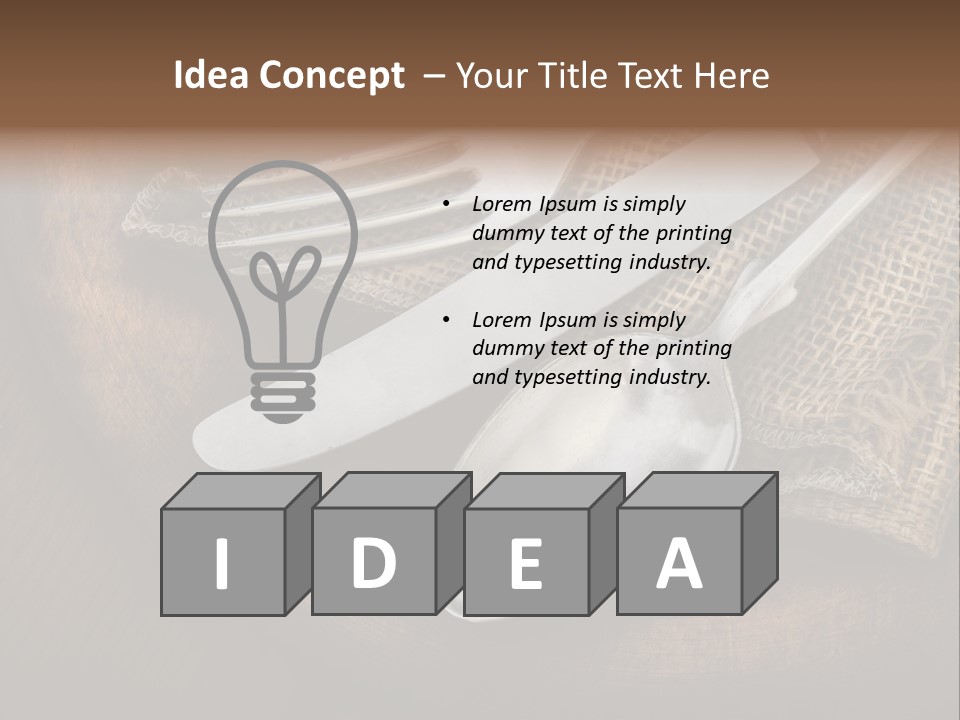 Meal Kitchen Napkin PowerPoint Template