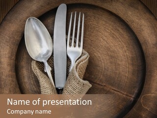 Knife Vintage Setting PowerPoint Template