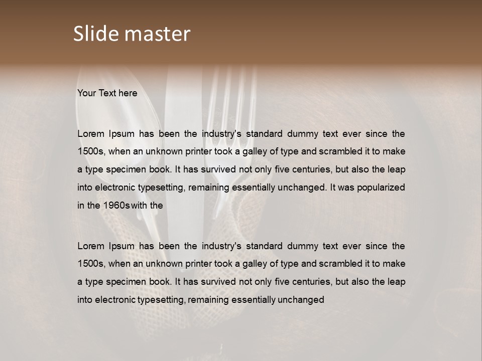 Knife Vintage Setting PowerPoint Template